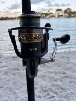 🐠 Preowned Penn Battle II 5000 Reel With Monofilament & Preowned Power Stick 7FT 15-40LB Rod 🔥
