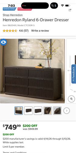 6 drawers dresser