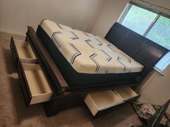 Bed frame with storage