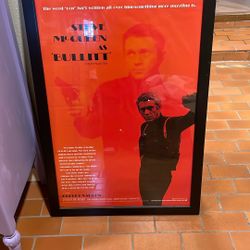 Steve McQueen Bullitt Movie Poster 