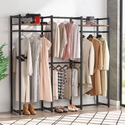 Tribesigns Freestanding Closet Organizer, Large Garment Clothes Rack Brand New still in the box B678