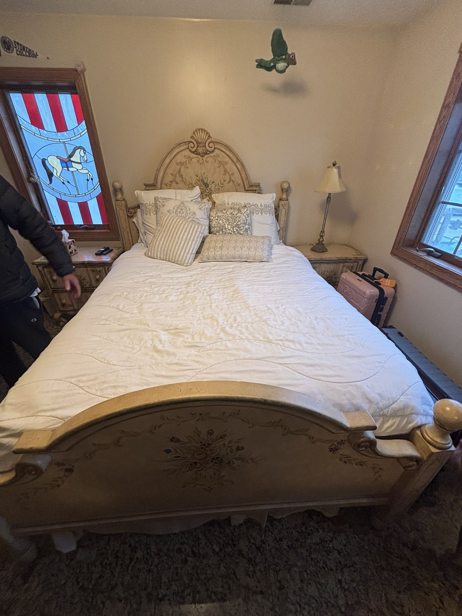 Antique Queen Size Bed and Dresser