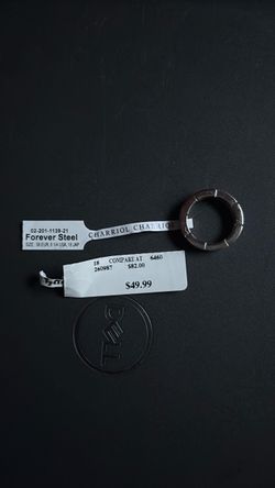 Charriol Forever Steel Cable Ring Size 8.25 US NEW WITH TAGS 02-(contact info removed)-21