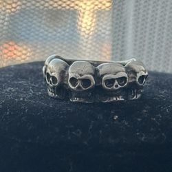 925 Skull Ring Size 9