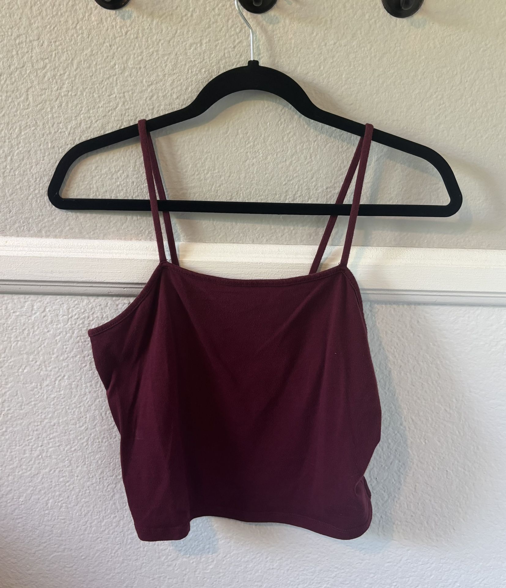 Burgundy Crop Top