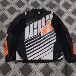 ICON Overlord SB2 Jacket Orange/White XXl Motorcycle Jacket