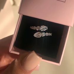 Adjustable Elegant Ring Silver Stone 