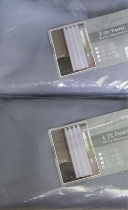 Gray Curtain Panel 55" x 108"