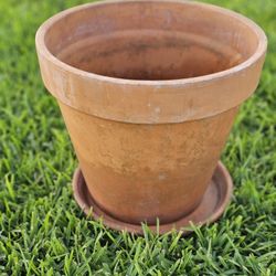 Terra Cotta Pot & Tray 
