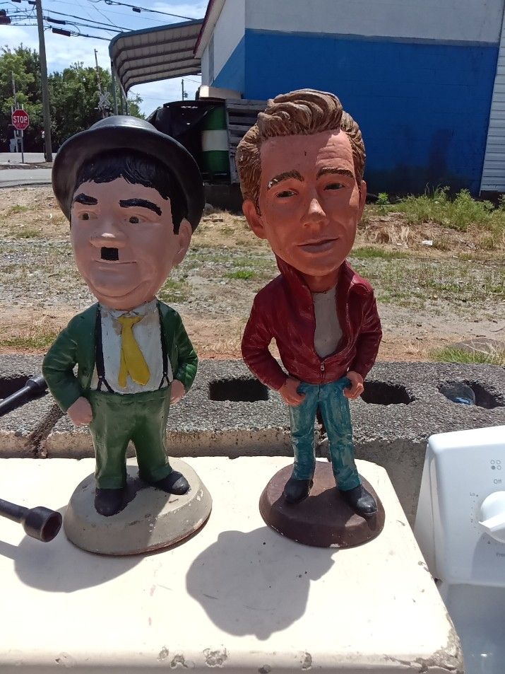 Charlie Chaplin Or James Dean Chalk Statues