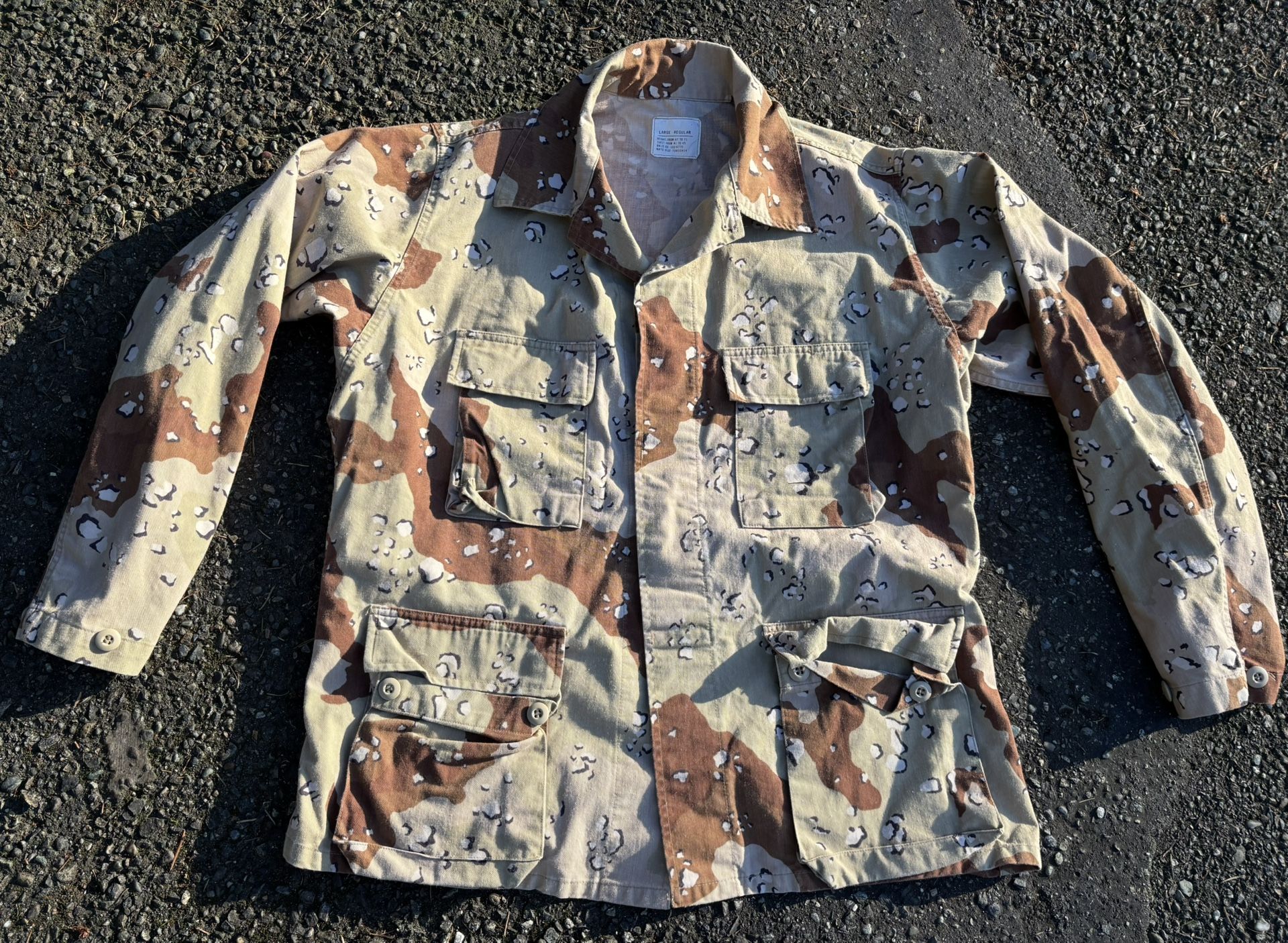 Gulf War Era Desert Camo Chocolate Chip Fatigue Shirt