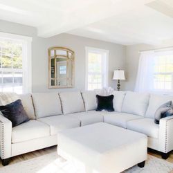 $39 Down Payment💰 Brand New👉 L Shape Contemporary Fog Cozy Sectional Couch💥 Fast Delivery 🚚  Best Price👍 Sofa/ Living Room👌