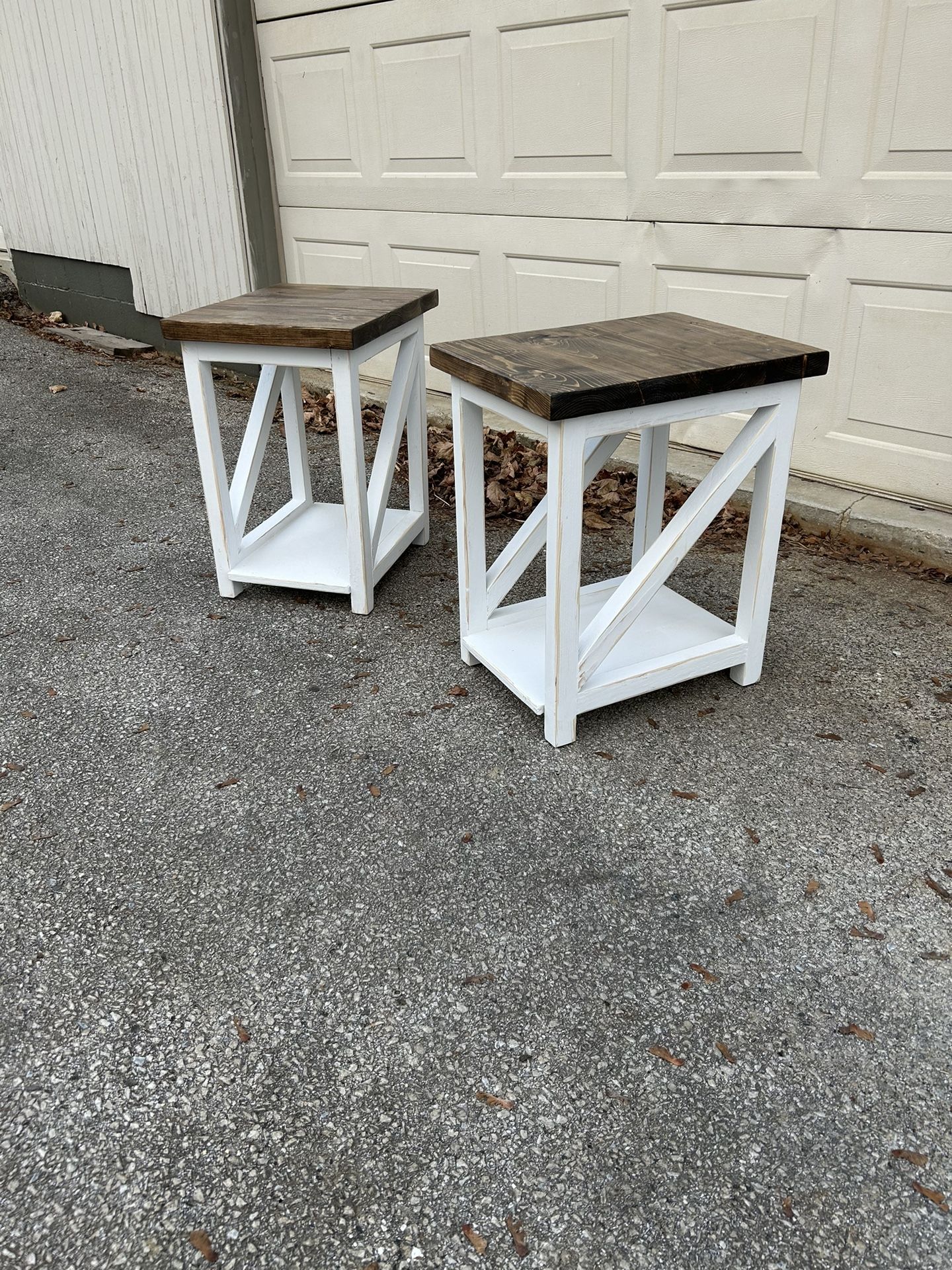 Set Of Farmhouse End Tables/ Nightstands