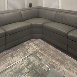 Ashley Furniture Texline Power Recliner Leather Sectional