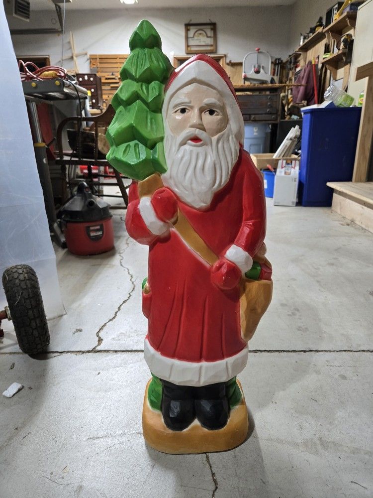 Vintage Father Christmas Santa Blow Mold