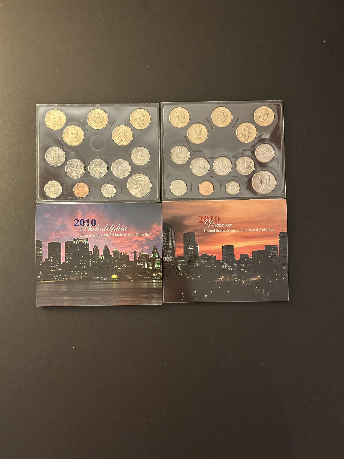 Coins – Uncirculated 2010 Mint Set in Original Mint Packaging – 14 Philadelphia Coins and 14 Denver Coins - Total 28 Coins