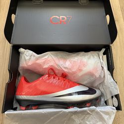 Nike Zoom Mercurial Vapor Superfly 1 RGN FG SE CR7 Max Orange Metallic Silver