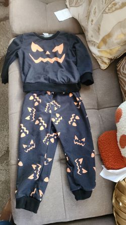 Kids Halloween Jack-O-Lantern Sweatsuit Set