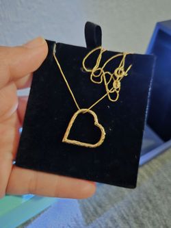 14k gold heart necklace