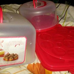 Cake/cupcake serv/carry set