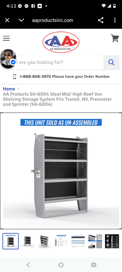 Shelves storage for van
