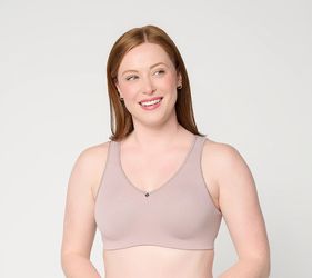 Breezies Smooth Curves Wirefree Seamless Full-Coverage Comfort Bra Mink, Size 1X
