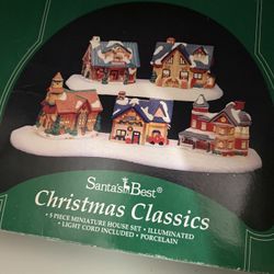 5 Ceramic Houses $20