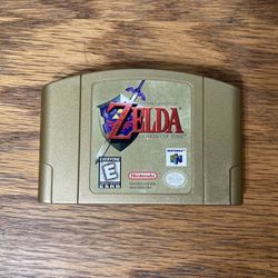 The Legend of Zelda Ocarina of Time GOLD OOT for Nintendo 64 video game system n64 console link authentic Collector’s Edition collectors