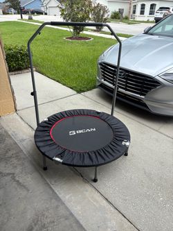 BCAN Mini Fitness Trampoline with Handlebar