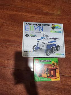 DCW Solar Rover E11VN STEM DIY Kit and legos