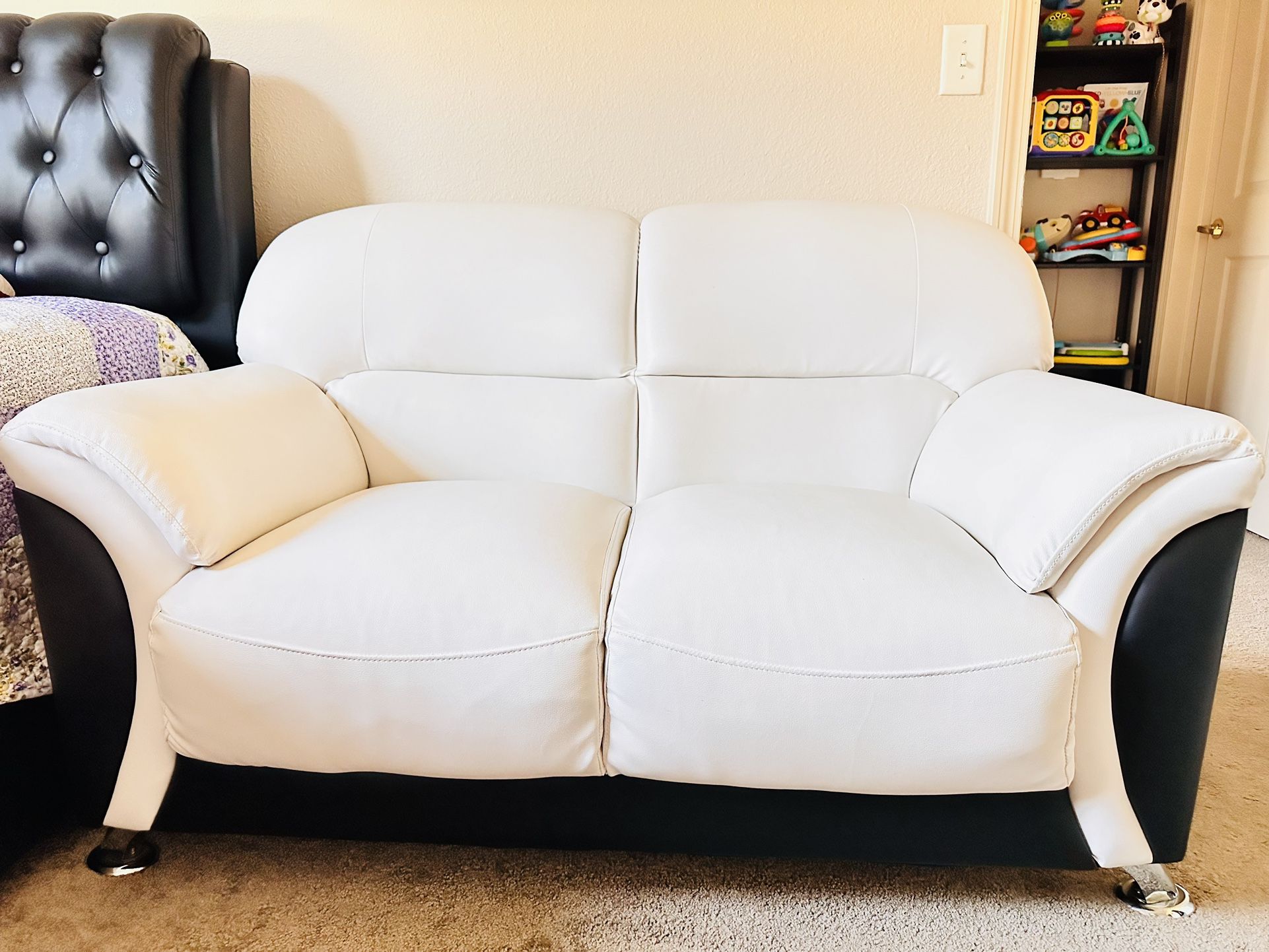 Leather White Couch