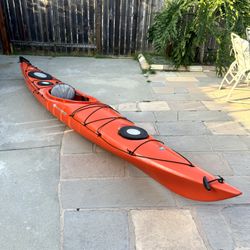 Wilderness Systems Tsunami 140 Kayak – Orange – with Rudder 