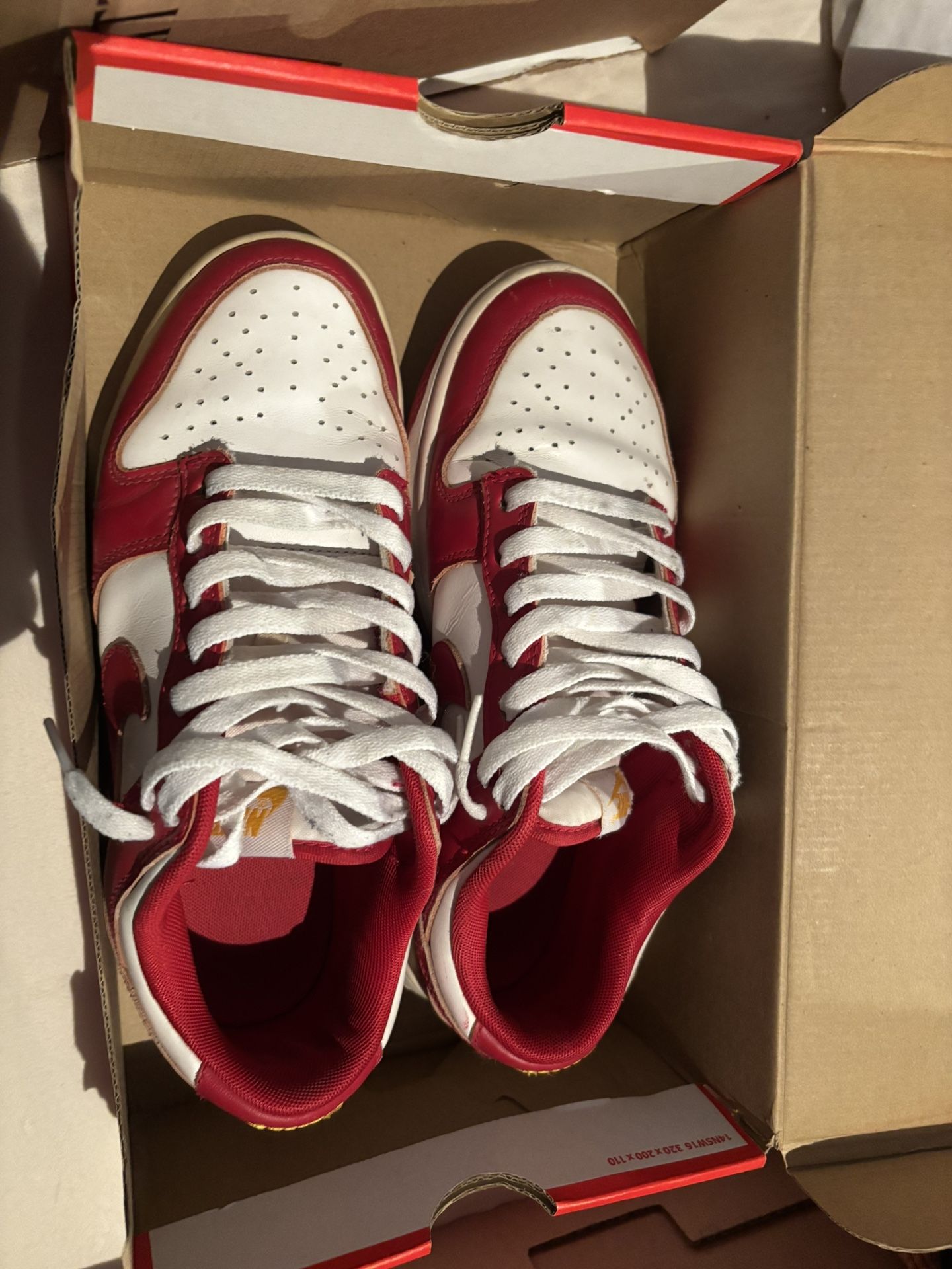 Nike Dunk Low University Red White Men’s Size 7.5 - Clean Condition!