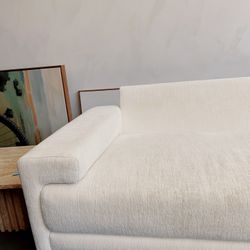 CB2 Camden Sofa - White Performance Fabric for Sale