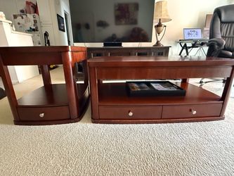 Lift Top Cherry Wood Coffee Table and End Table Set