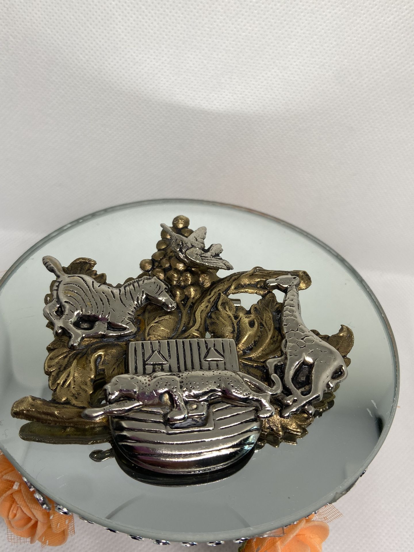 Vintage 1980’s Jewelry By Ramona Crutcher Jungle Gold And Silver Tone Brooch