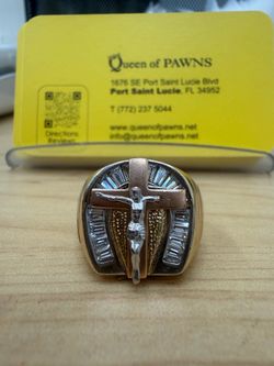 14KT Tri Color Religious Ring