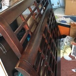 Cherrywood Queen Bed Frame 