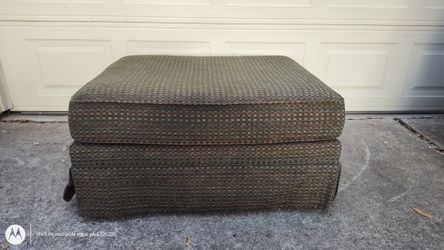 Vintage Tweed Ottoman