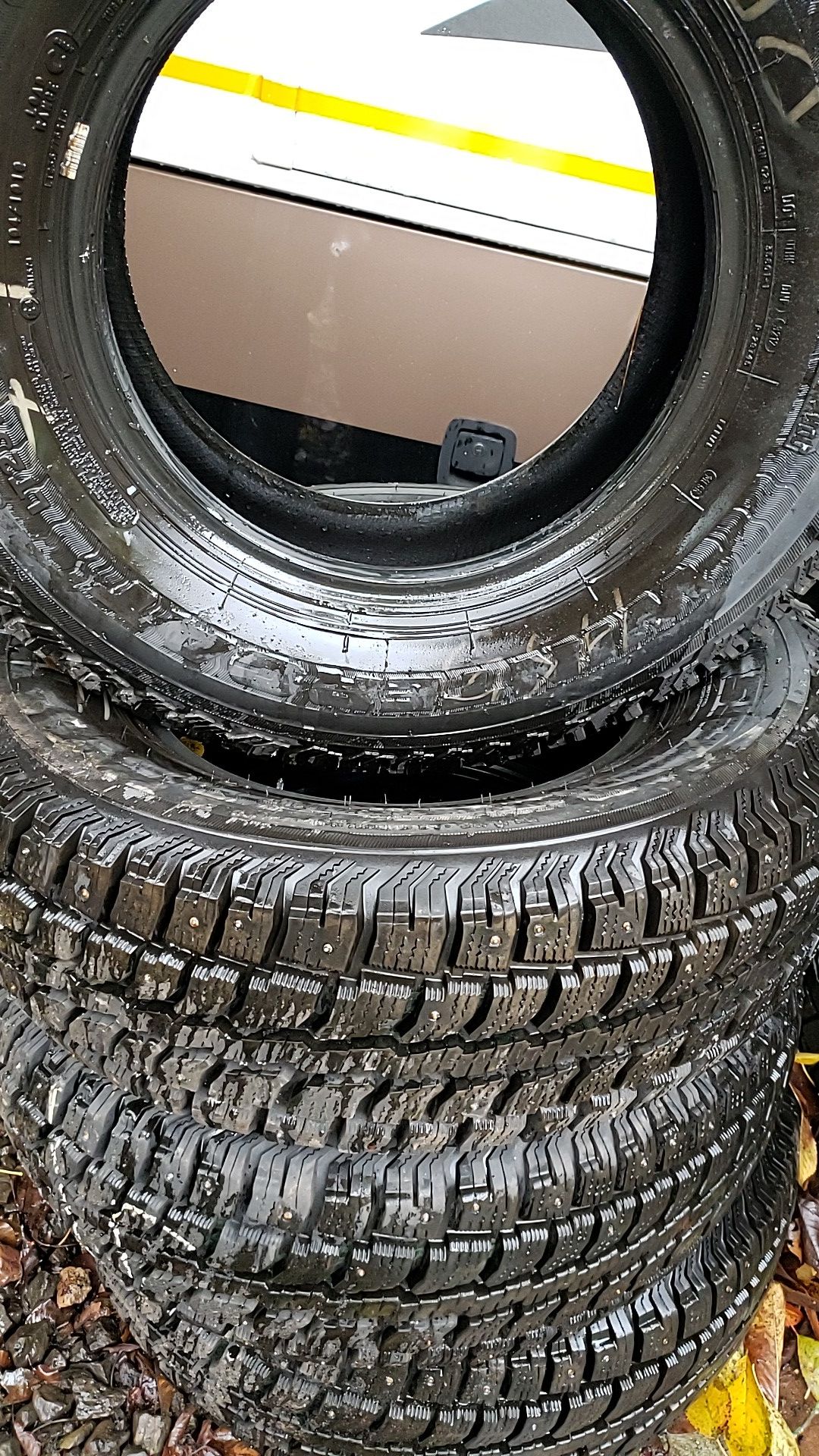 Winter studded tires