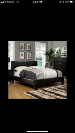 BRAND NEW LEATHER BED WITH ORTHOPEDIC MATTRESS FOR $250!!🤩🤩