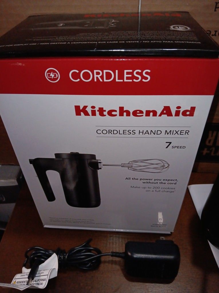 New Heavy Duty Kitchenaid Cordless hand mixer (7) speed paid $115 With Tax Selling For $65 FIRM