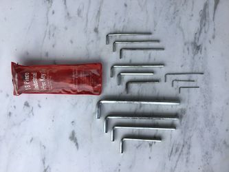 Industrial Hex Key Wrench Set a few missing