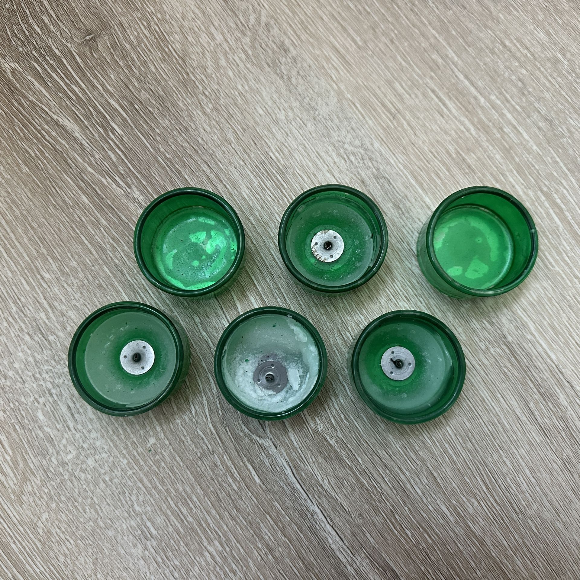 Crate & Barrel Green Tea Light Candle Holders 