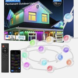 IP68 Waterproof Permanent Outdoor Lights for House, 118FT RGB Permanent Christmas
