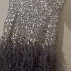  Strapless Sequin Mini Dress 