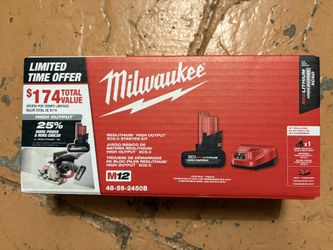 Milwaukee M12 Red Lithium High Output XC5.0 Starter Kit READ DESCRIPTION