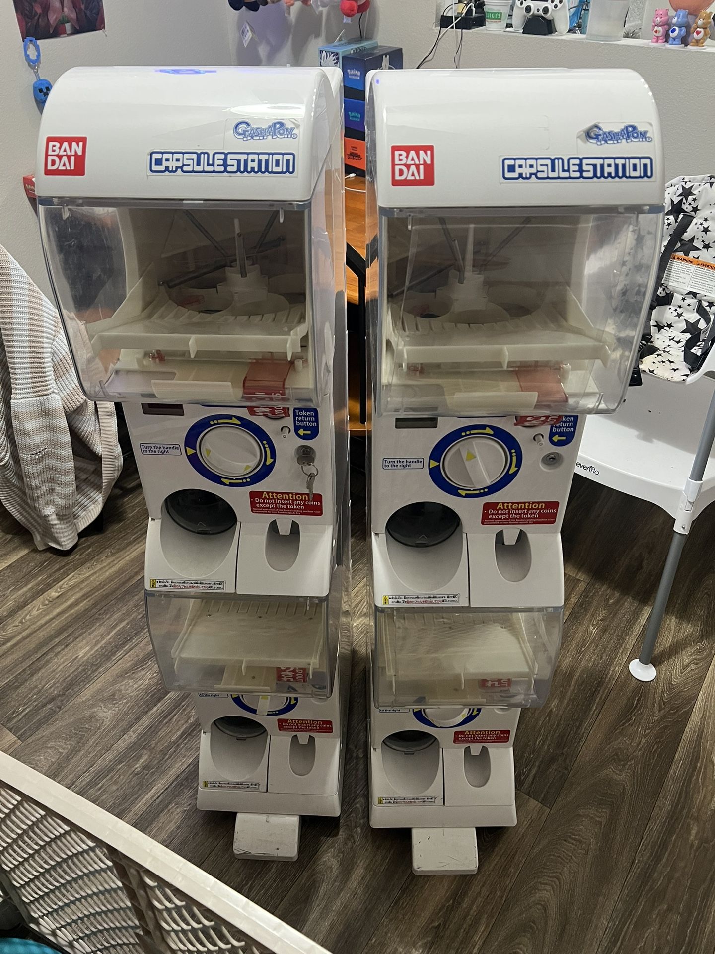 Bandai Gashapon Capsule Station Machine Gacha Upper Lower Body Full Set