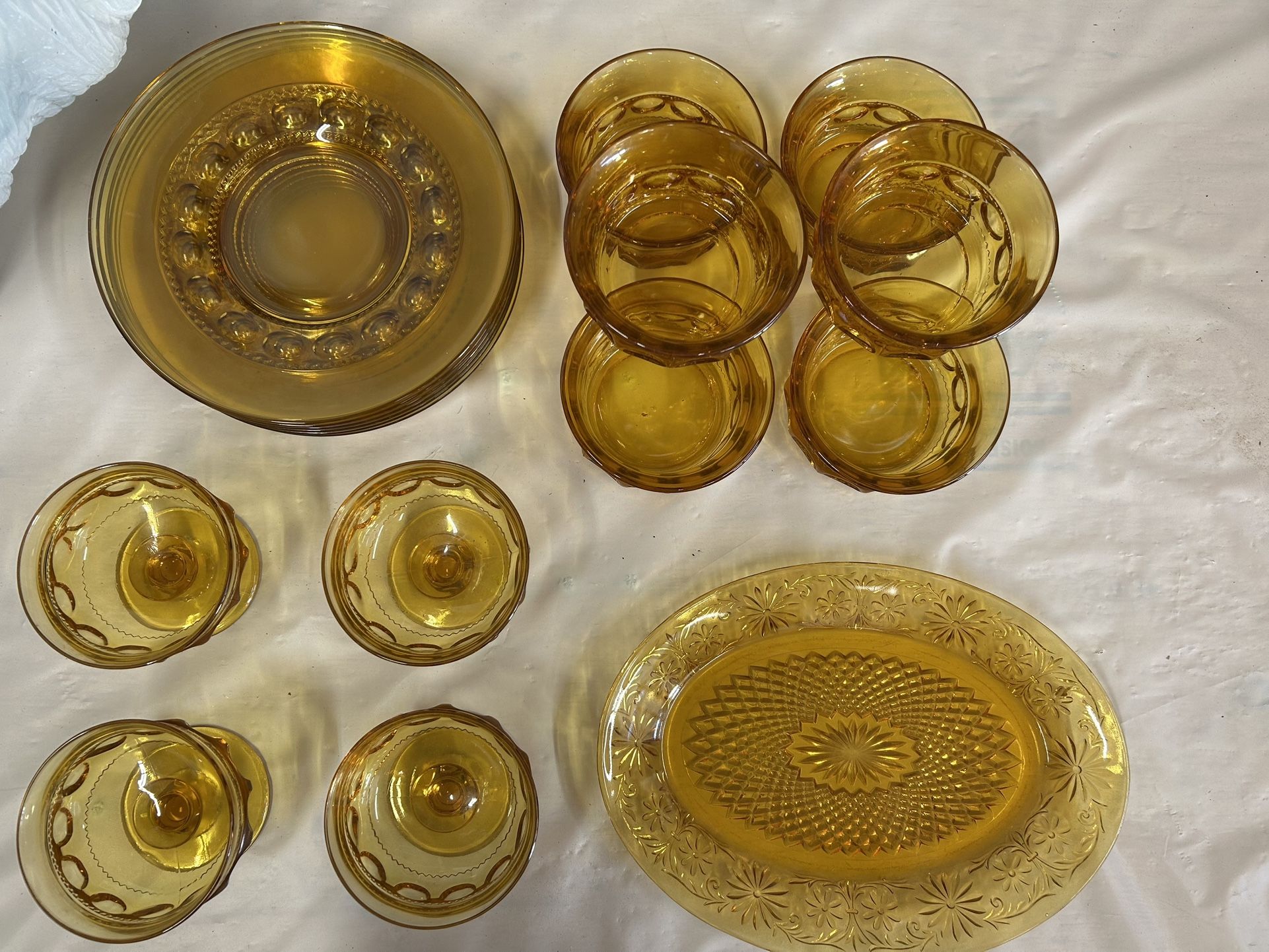 Vintage Set Of Indiana Glass/Sandwich-Tiara Pattern/1960’s/17 Pieces