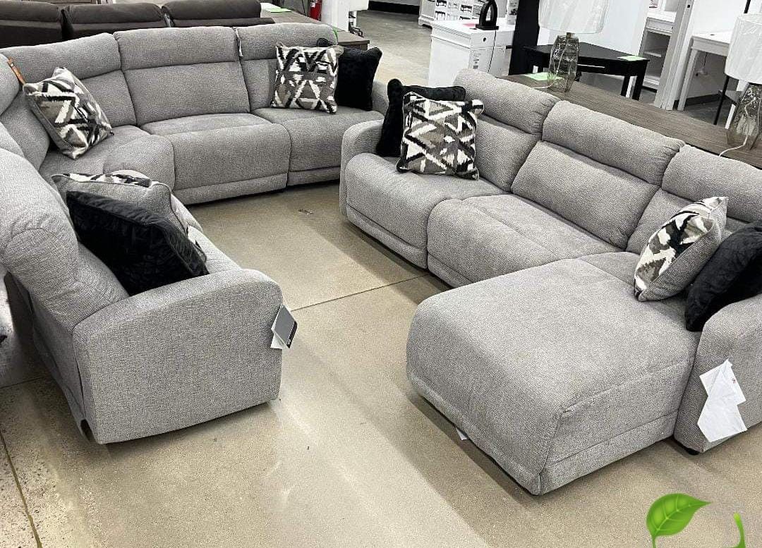 Colleyville Stone 3 Pcs Power Reclining Sectionals Sofas Couchs with Chaise